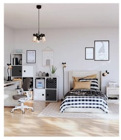 Черна/ в златист цвят детска лампа за стена с метален абажур Mouse – GTV