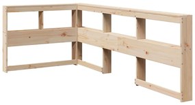 859289 vidaXL Табла за книги с L-образна, 90 см, масивно дърво бор