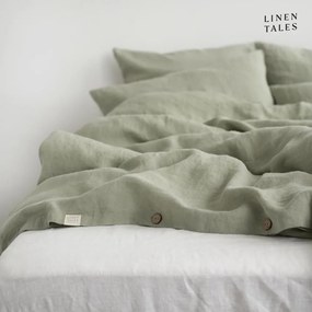 Светлозелено спално бельо за двойно легло 200x200 cm - Linen Tales