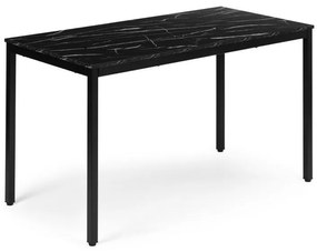 Кухненска маса черен мрамор 120 x 60 cm - универсална маса за 4-5 души