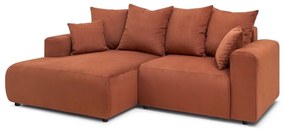 Оранжев кадифен ъглов диван Enjoy – Bobochic Paris