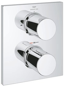 Термостат, 27618000 Grohtherm F, Grohe, с двустепенен превключвател, хром, 21х17.1см
