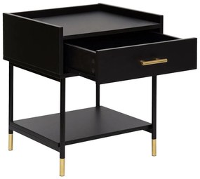 Нощно шкафче atmosphera Tedy, 53 cm, Черен