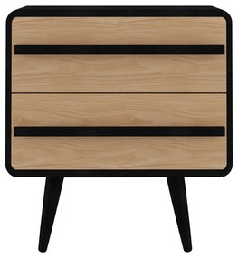 Нощно шкафче в черен и естествен цвят Chantal - Støraa