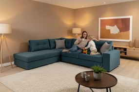 Ъглов диван Hanson-Petrol-Left