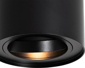 Комплект от 4 модерни таванни прожектора черни регулируеми AR70 - Rondoo Up