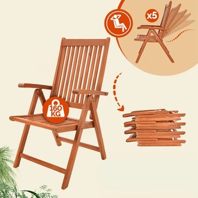 Сгъваеми градински столове VANAMO - комплект от 2