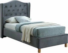 Легло Aspen Velvet-Сив 90x200