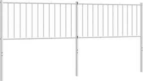 350968 vidaXL Метална резервна табла за легло, бяла, 193 см