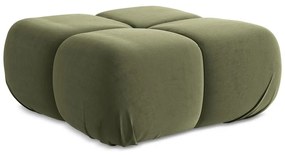 Светлозелена кадифена модулна табуретка Lokua – Makamii