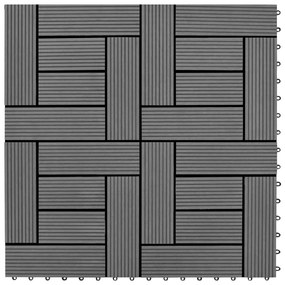 Sonata 22 бр декинг плочки, 30x30 см, 2 кв.м., WPC, сиви