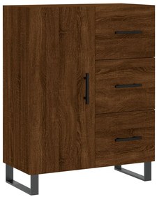 827947 vidaXL Сайдборд, Кафяв дъб, 69,5x34x90 см, инженерно дърво