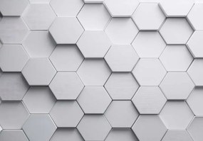 15970 - Тапет 3D бели ромбове