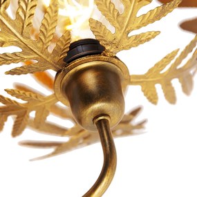 Винтидж стенна лампа златиста 25 см - Botanica