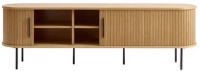 Масичка за телевизор с дъбов декор в естествен цвят 56x180 cm Nola - Unique Furniture
