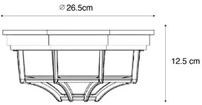 Рустикална таванна лампа ръждивокафява 26.5 IP44 - Bri