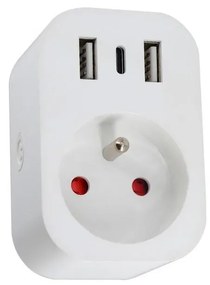 Immax NEO 07799L - Умен разклонител 16A/230V + 2xUSB+1xUSB-C Tuya