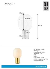 Настолна лампа от матиран месинг Brooklyn - Markslöjd