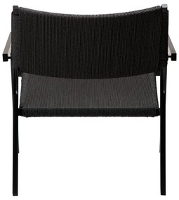 Черен фотьойл с тръстикова плетка Loop - DAN-FORM Denmark