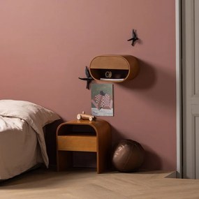 Нощно шкафче с рафтове в естествен цвят Momo – WOOOD