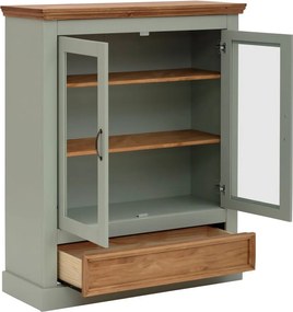 Светлозелена витрина от масивен бор 100x120 cm Selma – Støraa