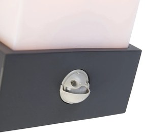 Външна стенна лампа тъмно сива IP44 с датчик за движение - Tide