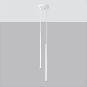 Бяло метално висящо осветително тяло ø 15 cm Fideus – Sollux