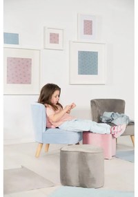 Светлосиньо кадифе бебешки стол Lil Sofa - Roba