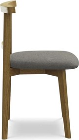 Сив трапезен стол от масивна дървесина Ohelo – Makamii