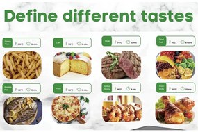 Фритюрник с горещ въздух JUST PERFECTO JP 1980 JL09 , 1700W, 8 литра, 8 програми, Две кошници, Плоча за грил, Черен