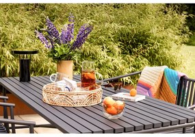 Черна LED затъмняваща се настолна лампа с метален абажур (височина 28 cm) BringMe – Hübsch