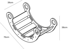 Бяла люлка от масивен бор 39x75x38 cm Montessori – Meowbaby