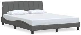 3310399 vidaXL Рамка за легло без матрак Hanko, тъмносива, 160x200 см, плат