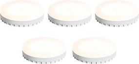 Комплект от 5 GX53 LED крушки с 3-степенно димиране 9W 900 lm 3000K