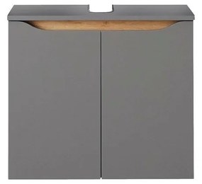 Сив шкаф за окачване под умивалника 60x53 cm Set 357 - Pelipal