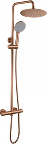 Душ комплект без чучур с термостат Rea Lungo Copper Brush