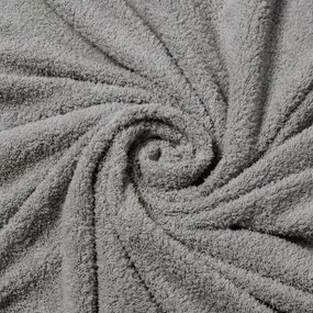 Антрацитно двойно удължено спално бельо от микроплюш 240x220 cm Helena – douceur d'intérieur