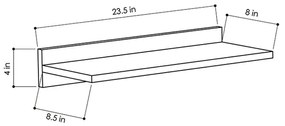 Стенен рафт Дуз 119-000718 бял цвят