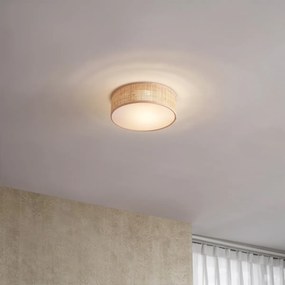 Ориенталски ратан таванна лампа 30см - Trammy