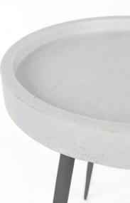 Кръгла странична масичка с мраморна плоча ø 33 cm Karrara – White Label