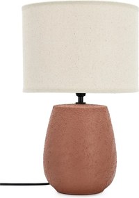 Теракотена керамична настолна лампа с текстилен абажур (височина 41,5 cm) Irvin – Yes Everyday