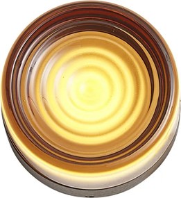 Дизайнерска стенна лампа тъмен бронз с кехлибарено стъкло IP44 - Michele