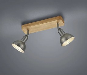 Прожектор в тъмносив и естествен цвят 11x33 cm Delhi – Trio