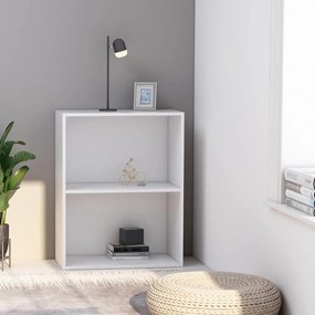 800963 vidaXL Шкаф за книги в бяло 60x30x76,5 cm Инженерна дървесина