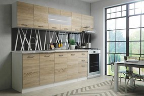 Кухня Perla 260 дъб сонома с включен плот