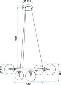 Лампа APP1158-6CP