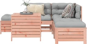 3250698 vidaXL Градински комплект диван от 6 части, дугласка ела масив