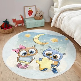 Светлосин детски килим ø 120 cm Comfort - Mila Home