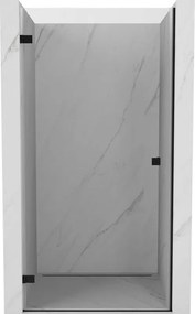 Mexen Lunar-B леви отварящи се душ врати 100 см, прозрачни, черни - 832-100-000-70-00-L