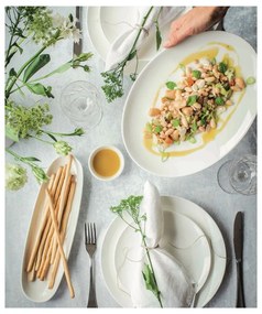 Бяла порцеланова дълбока чиния Basic, 25 x 17 cm - Maxwell &amp; Williams